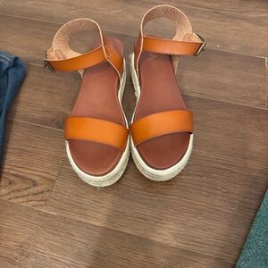 MIA Women's Brown / Tan Leather Sandals